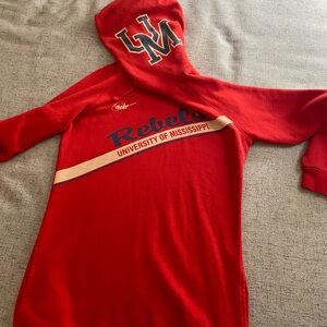 Ole Miss Red Nike hoodie.